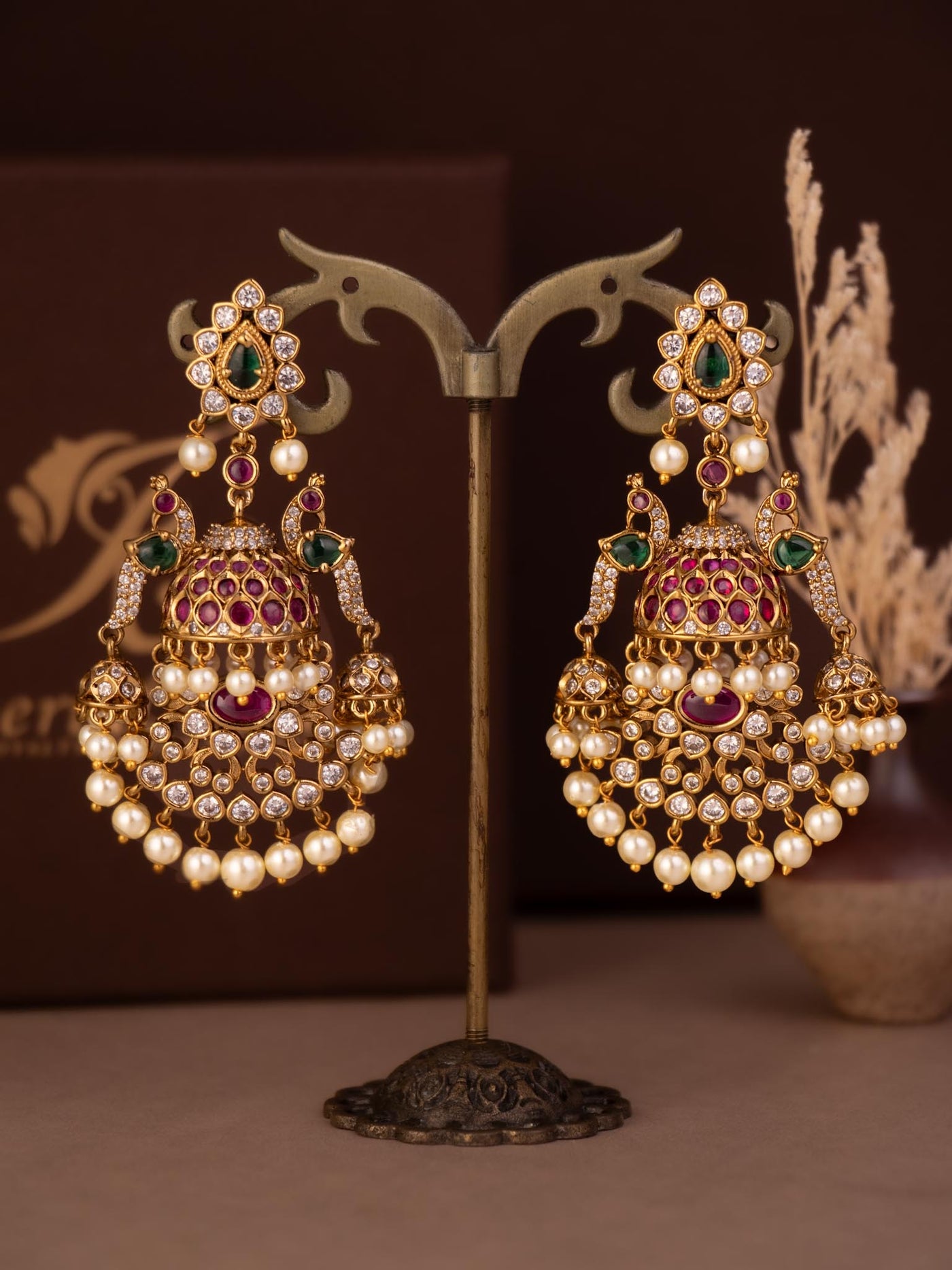 Nyra Peacock Jhumkas