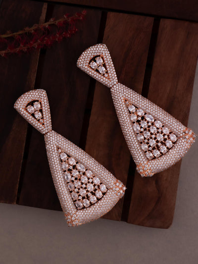 Nova rose gold diamond earrings.